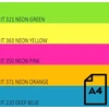 Spalvotas Neon popierius Double A, 75g, A4, 500 lapų, Rainbow 4, 5 Neon spalvų