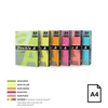 Spalvotas Neon popierius Double A, 75g, A4, 500 lapų, Rainbow 4, 5 Neon spalvų