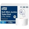 Tualetinis popierius Tork PREMIUM MINI JUMBO T2 110253,2 sl.,9.7cm x 170m,balta sp.,12 vnt.