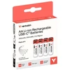 Verbatim 30249 USB-C Įkraunamos baterijos Li-ion AA 2100mAh (4 vnt pakuotėje)