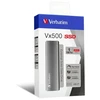 Verbatim 47444 Vx500 Išorinis kietasis diskas SSD 1TB, USB-C 3.2 Gen 2, Sidabrinis