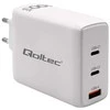 Įkroviklis Qoltec GaN (51826) 100W USB-C / USB (baltas)