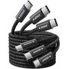 Įkrovimo laidas Anker USB-C / USB-C 240W (juodas) 3 x 1,5 m