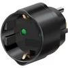 Elektros lizdo adapteris, JAV / Jap į ES , įžemintas, gyvūnų apsauga Brennenstuhl juodas / GT-473