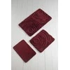 Foutastic Bathmat rinkinys (3 vnt.) Wave - Raudona