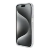Dėklas GUESS GUHMP15LHRSGSD IPHONE 15 PRO 6.1 "SKAIDRUS / SKAIDRUS KIETAS DĖLĖS ŽIEDAS STOVAS SCRIPT GLITTER MAGSAFE