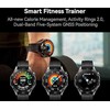 Išmanusis laikrodis Huawei Watch GT 4 Active Edition (46 mm), Juodo nerūdijančio plieno korpusas su juodos spalvos fluoro gumos dirželiu