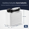 Plastikinis kuro bakelis 5 L hünersdorff, permatomas (UN, E10)