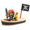 Djeco Arty Toys figūrėlės - Piratai - Bilis Kanotas ir jo valtis