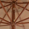 Lauko skėtis su mediniu stulpu, taupe spalvos, 350 cm