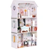 Lėlių namas Alice ECOTOYS, 3 aukštai, 4 kambariai, 9 baldų komplektas