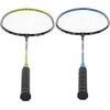 Plieninis badmintono rinkinys NRZ014 NILS: 4 raketės, 3 plunksninukai, tinklas 195x22 cm ir dėklas