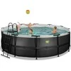 Baseinas EXIT Juodas Leather ø450x122cm su pompa su filtru - juodas