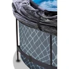 EXIT akmens imitacijos baseinas ø360x122 cm su kupolu, smėlio filtru ir šilumos siurbliu – pilkas