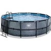 Baseinas EXIT Stone ø450 x 122 cm su pompa su smėlio filtru