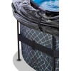 Baseinas EXIT Stone ø450x122 cm su kupolu ir smėlio filtro siurbliu, pilkas