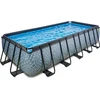 EXIT Stone baseinas 540x250x122 cm su filtravimo siurbliu, pilkas