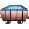 EXIT medinis baseinas 540x250x122 cm su filtravimo siurbliu, rudas