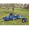 Sulankstomas gultas BasicNature Alu-Campbed, 210x66cm, Juodas
