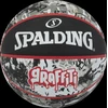 Krepšinio kamuolys Spalding Raudona Graffiti (7 dydis)