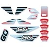 BERG GO² SparX Raudona - Sticker set
