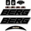 Berg MOOV 12 – lipdukų rinkinys Retro Juodas