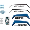 Berg XL rėmo lipdukų rinkinys Basic/Extra, mėlynas