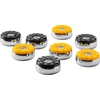 Buffalo Shuffleboard pucks set 4 x juodas and 4 x yellow