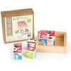 Edukacinės medinės kaladėlės-dėlionė Ecotoys Zoo