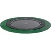 EXIT Dynamic ground level trampoline ø427cm with Freezone safety tiles - juodas