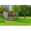 EXIT Dynamic ground level trampoline ø427cm with safety net - juodas