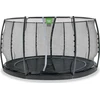 EXIT Dynamic ground level trampoline ø427cm with safety net - juodas