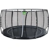 EXIT Dynamic ground level trampoline ø427cm with safety net - juodas