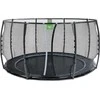EXIT Dynamic ground level trampoline ø427cm with safety net - juodas