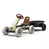 EXIT Foxy Pedal Go-Kart with Trailer - Retro Žalias