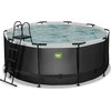 EXIT Juodas Leather pool ø360x122cm with sand filter pump - juodas
