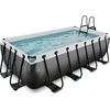 EXIT Juodas Leather pool 400x200x100cm with sand filter pump - juodas