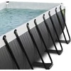 EXIT Juodas Leather pool 400x200x122cm with filter pump - juodas