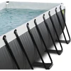 EXIT Juodas Leather baseinas 400x200x122 cm su filtravimo siurbliu, juodas