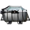 EXIT Juodas Leather pool 400x200x122cm with sand filter pump and dome - juodas