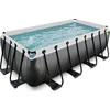 EXIT Juodas Leather pool 400x200x122cm with filter pump - juodas