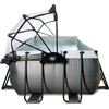 EXIT Juodas Leather pool 400x200x122cm with sand filter pump and dome - juodas
