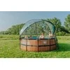EXIT Juodas Leather pool ø427x122cm with sand filter pump and dome and heat pump - juodas