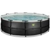 EXIT Juodas Leather pool ø488x122cm with sand filter pump - juodas