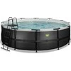 EXIT Juodas Leather pool ø488x122cm with filter pump - juodas