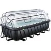 EXIT Juodas Leather pool 540x250x122cm with sand filter pump and dome - juodas