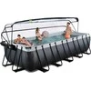 EXIT Juodas Leather pool 540x250x122cm with sand filter pump and dome - juodas