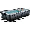 EXIT Juodas Leather pool 540x250x122cm with sand filter pump and dome - juodas