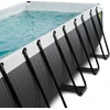 EXIT Juodas Leather baseinas 540x250x122 cm su smėlio filtro siurbliu, juodas