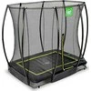 EXIT Silhouette ground trampoline 153x214cm with safety net - juodas